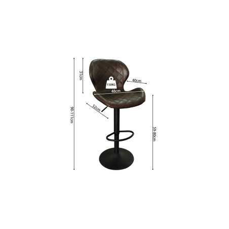 MALAGA-Tabouret de bar (lot de 2)