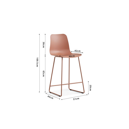 SAMARA-Chaise de comptoir (lot de 2)