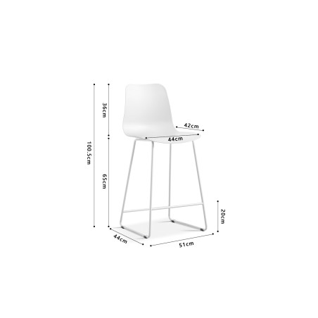 SAMARA-Chaise de comptoir (lot de 2)