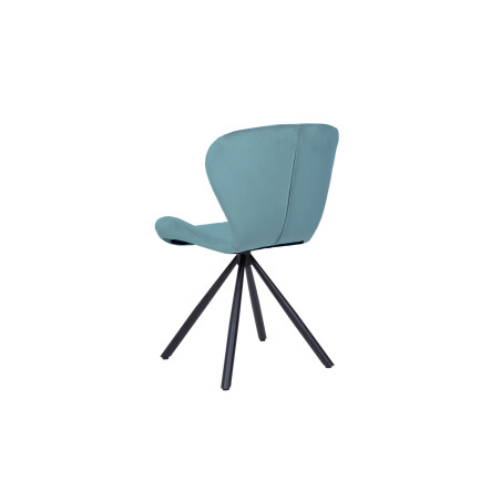 VICTORIA-Chaise de séjour pivotante Bleu (lot de 2) 