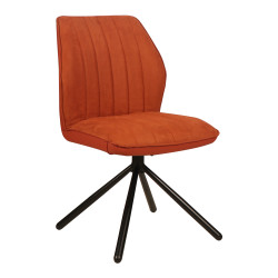 VANCOUVER-Chaise de séjour pivotante Brique (lot de 2) Couleur:Brique