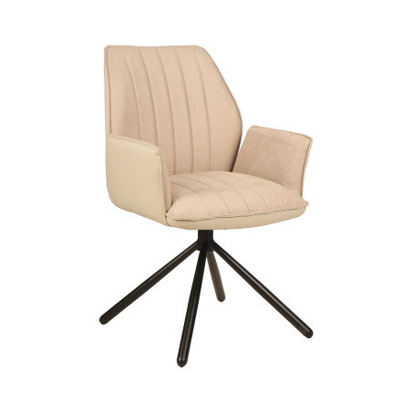 VANCOUVER-Fauteuil de séjour pivotant Brique (lot de 2) 