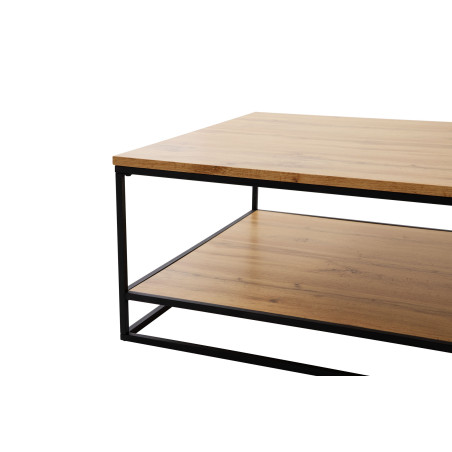 FACTORY - Table basse carrée 2 plateaux