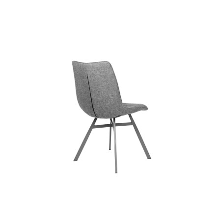PORTLAND-Chaise de séjour Gris (lot de 2) 