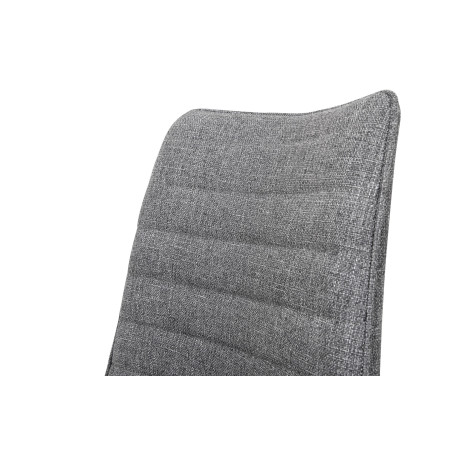 PORTLAND-Chaise de séjour Gris (lot de 2) 