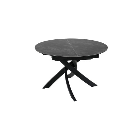PERTH - Table de séjour ronde 1 allonge centrale de 40