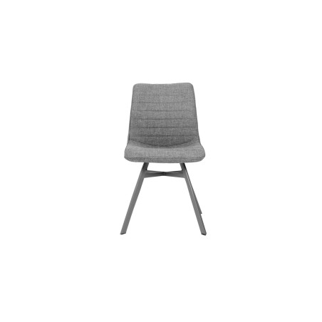 PORTLAND-Chaise de séjour Gris (lot de 2) 