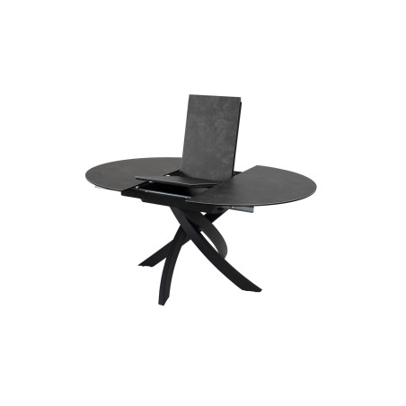 PERTH - Table de séjour ronde 1 allonge centrale de 40