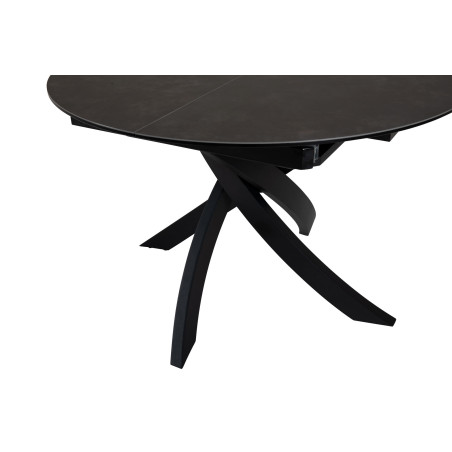 PERTH - Table de séjour ronde 1 allonge centrale de 40