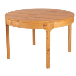 RONDE - Table de séjour ronde avec allonge 120/180