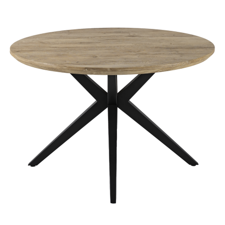 BOMBAY - Table de séjour ronde pied croix