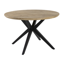 BOMBAY - Table de séjour ronde pied croix
