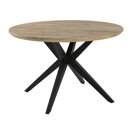BOMBAY - Table de séjour ronde pied croix