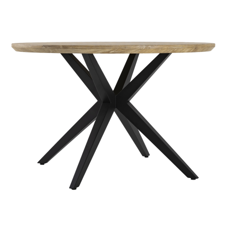 BOMBAY - Table de séjour ronde pied croix