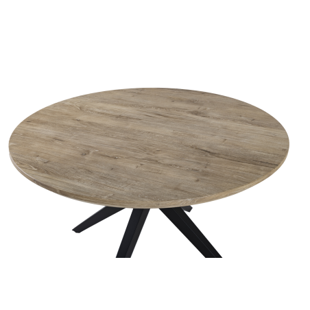 BOMBAY - Table de séjour ronde pied croix