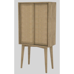 ANDY - Bahut haut 2 portes coulissantes