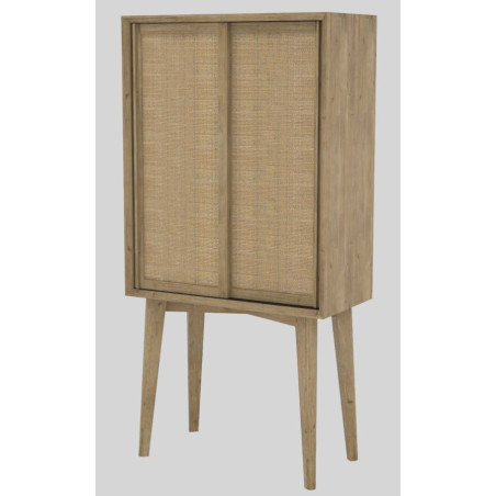 ANDY - Bahut haut 2 portes coulissantes