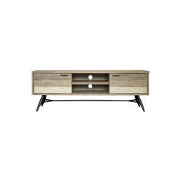 HECTOR - Banc TV-Hifi 2 portes 2 niches 2