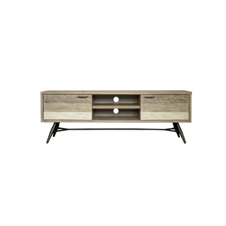 HECTOR - Banc TV-Hifi 2 portes 2 niches