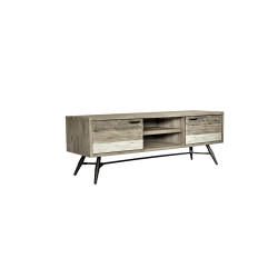 HECTOR - Banc TV-Hifi 2 portes 2 niches