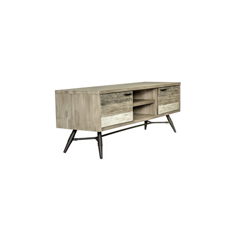 HECTOR - Banc TV-Hifi 2 portes 2 niches