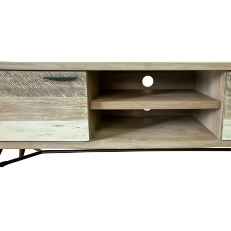 HECTOR - Banc TV-Hifi 2 portes 2 niches