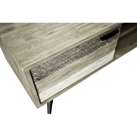 HECTOR - Banc TV-Hifi 2 portes 2 niches