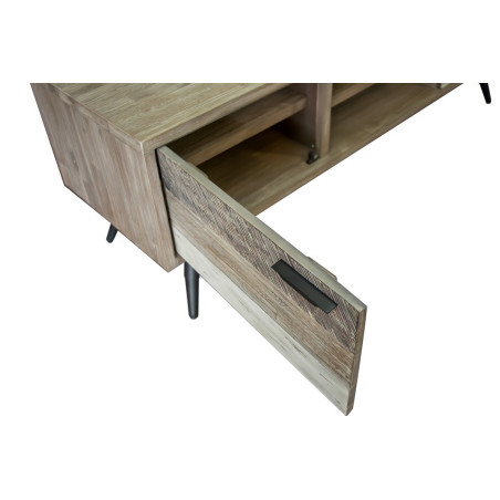 HECTOR - Banc TV-Hifi 2 portes 2 niches