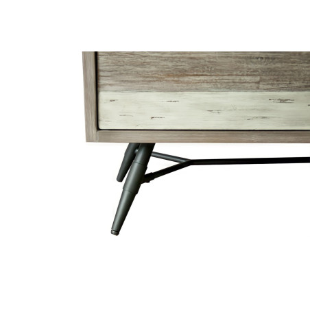 HECTOR - Banc TV-Hifi 2 portes 2 niches