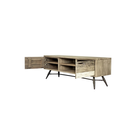 HECTOR - Banc TV-Hifi 2 portes 2 niches
