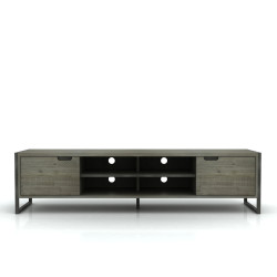 FULHAM - BANC TV-HIFI 2 PORTES 4 TABLETTES
