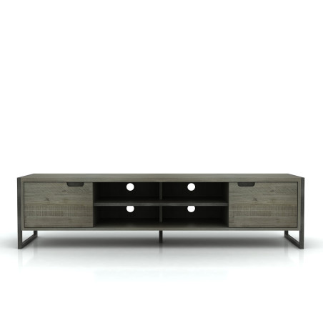 FULHAM - BANC TV-HIFI 2 PORTES 4 TABLETTES