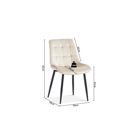 GOLDEN-chaises de séjour (lot de 2)