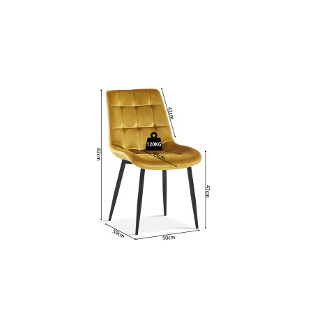 GOLDEN-chaises de séjour (lot de 2)