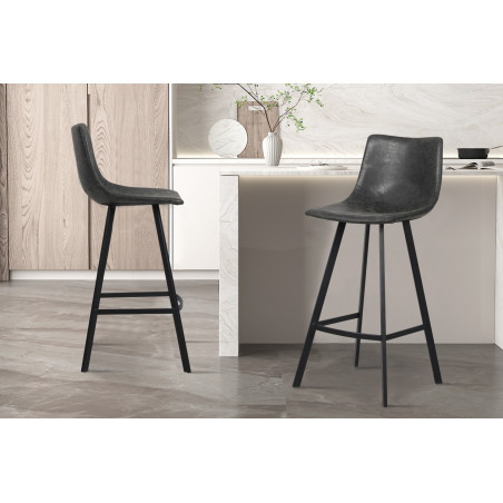 OZAN-Tabouret de bar (lot de 2)