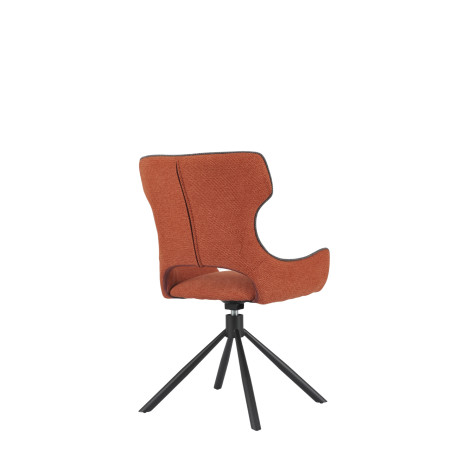 MEXICO-Chaise de séjour pivotante Gris Couleur:Orange