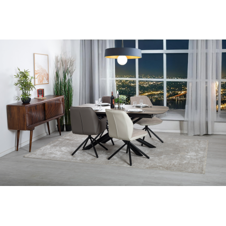 VANCOUVER-Chaise de séjour pivotante (lot de 2)