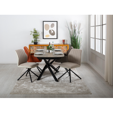 VANCOUVER-Chaise de séjour pivotante (lot de 2)
