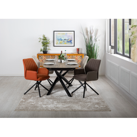 VANCOUVER-Fauteuil de séjour pivotant (lot de 2)