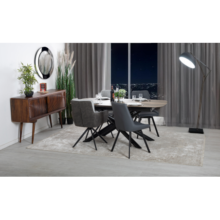 EASTON-Chaise de séjour pivotante (lot de 4)