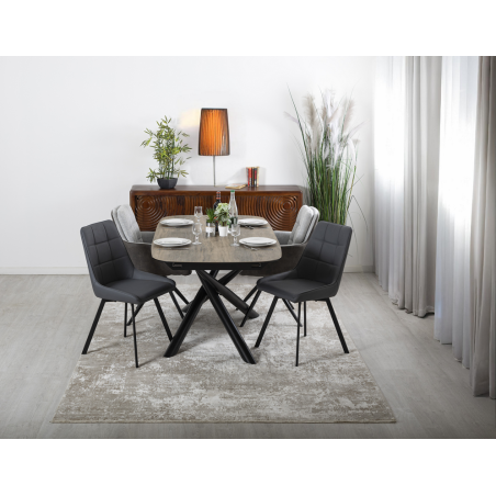 EASTON-Chaise de séjour pivotante (lot de 4)