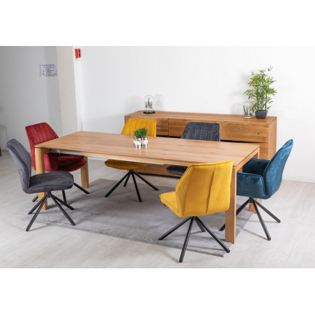 VERBIER - Table de séjour rectangulaire 1 allonge de 50 180/230