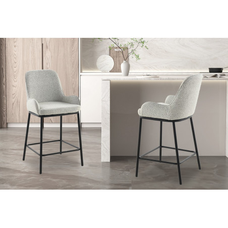 EMERY-Tabouret de bar (lot de 2)