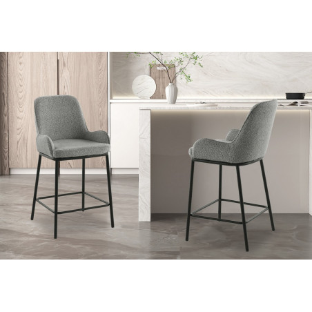 EMERY-Tabouret de bar (lot de 2)