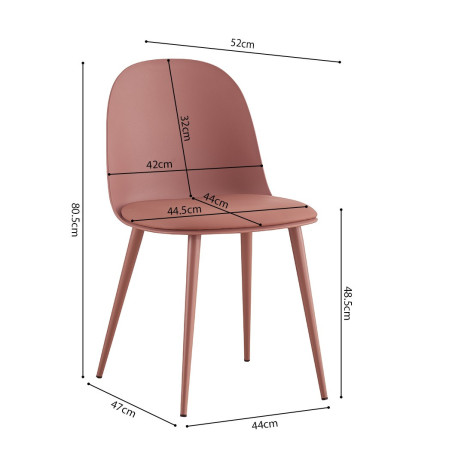 RAISA-Chaise de séjour (lot de 2)