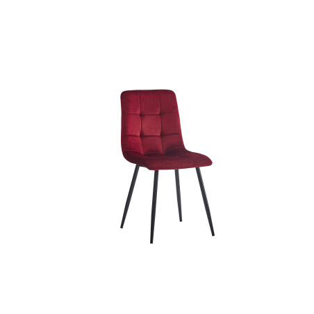 WASHINGTON-Chaise de séjour Vert bouteille (lot de 4) Couleur:Bordeaux lie de vin