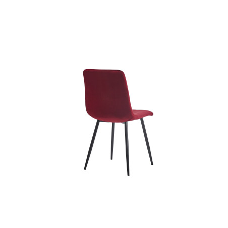 WASHINGTON-Chaise de séjour Vert bouteille (lot de 4) Couleur:Bordeaux lie de vin