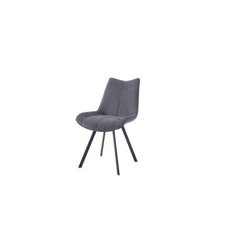 TOKYO-Chaise de séjour pivotante Beige (lot de 2) Couleur:Gris