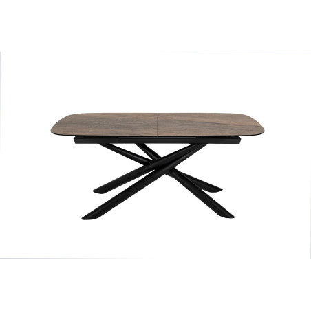 CAIRNS-Table de séjour Gris Couleur:Bois foncé