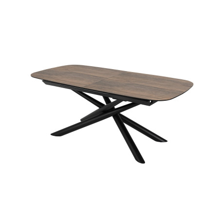 CAIRNS-Table de séjour Gris Couleur:Bois foncé